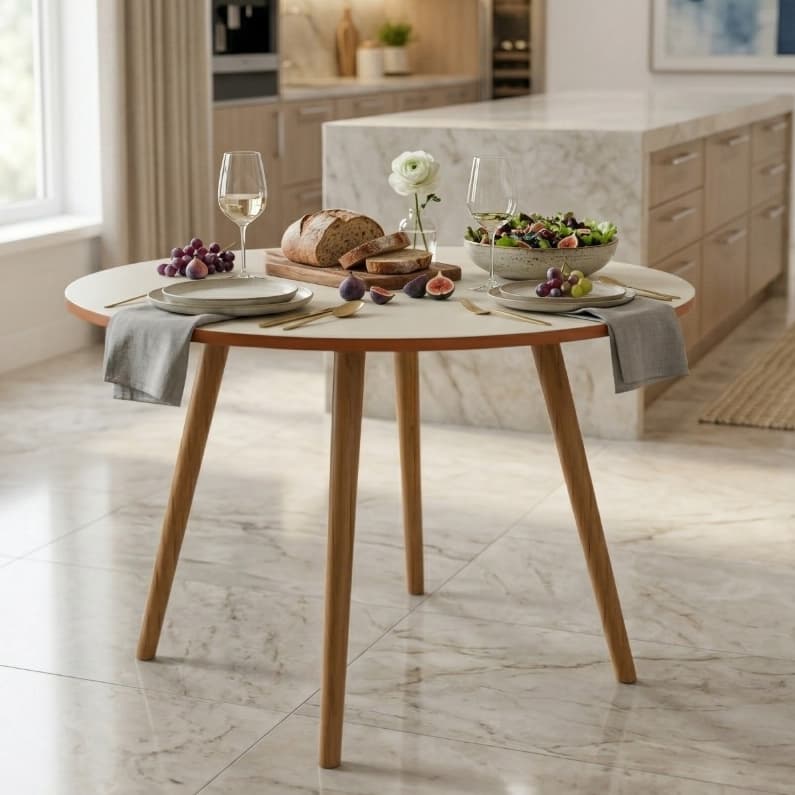 Mesa de Jantar Redonda Mesa Sala de Jantar Mesa Cozinha Moderna Mesa Decorativa