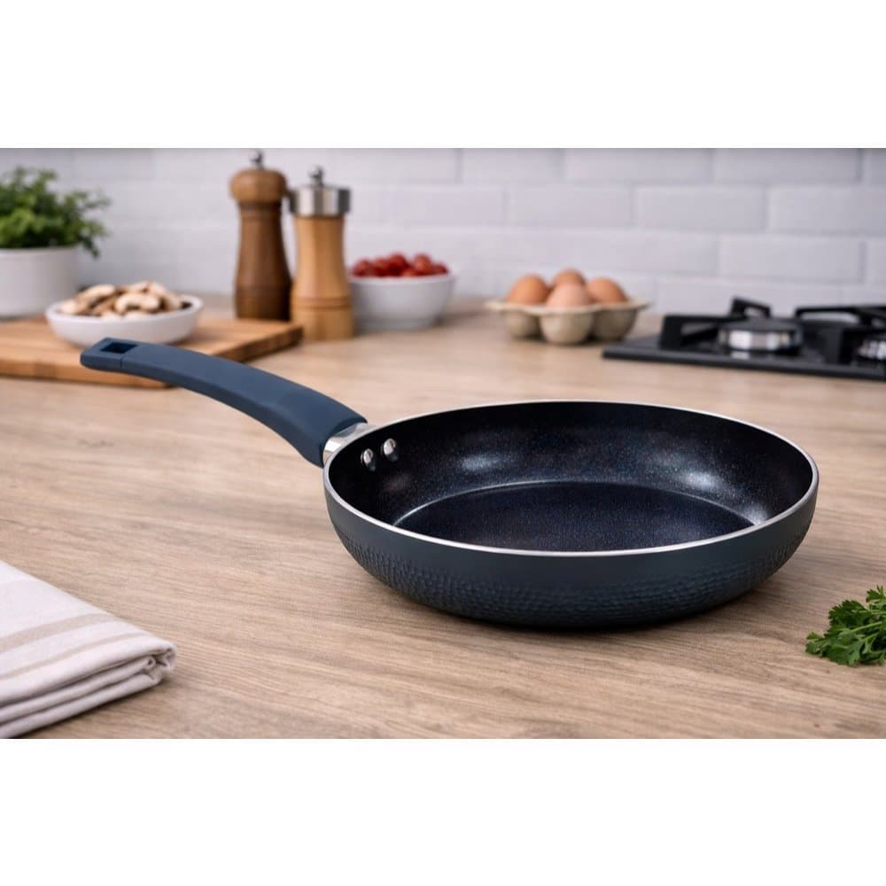 Frigideira Cerâmica Antiaderente Aluminio Preto Vermelho 20 cm