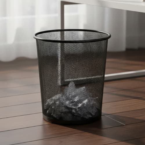 Lixeira Metal Aramado Telada Cesto Lixo Escritório 10l Casa Preto Premium Escritório Casa Consultório