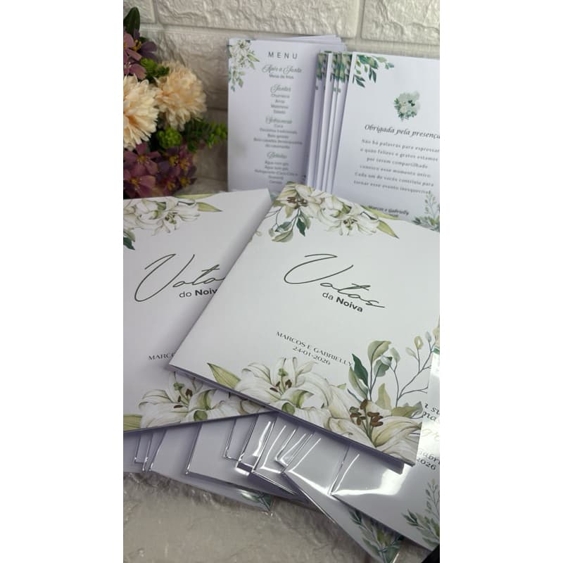 Caderno de votos noivos / Casamento