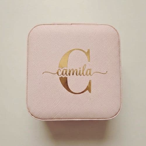 Inicial + Nome Termocolante Personalizado  Porta Joias Necessaire  Lembrancinha | Ferro de Passar