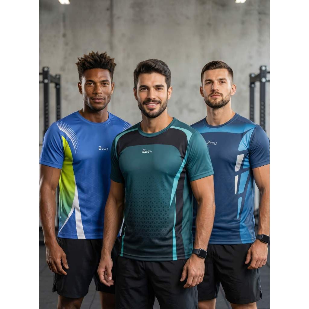 Camisas Camiseta Dry Fit Masculina Esportiva Zegh Academia Corrida Musculação Treino Com Proteção UV