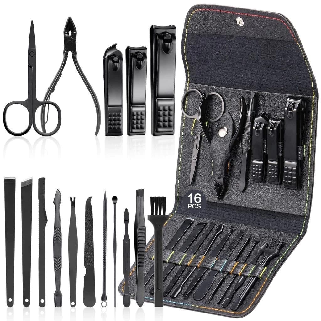 KIT 16 Pçs/Set Professional Aço Inoxidável Cutícula Nippers Cortador De Unhas Ferramentas