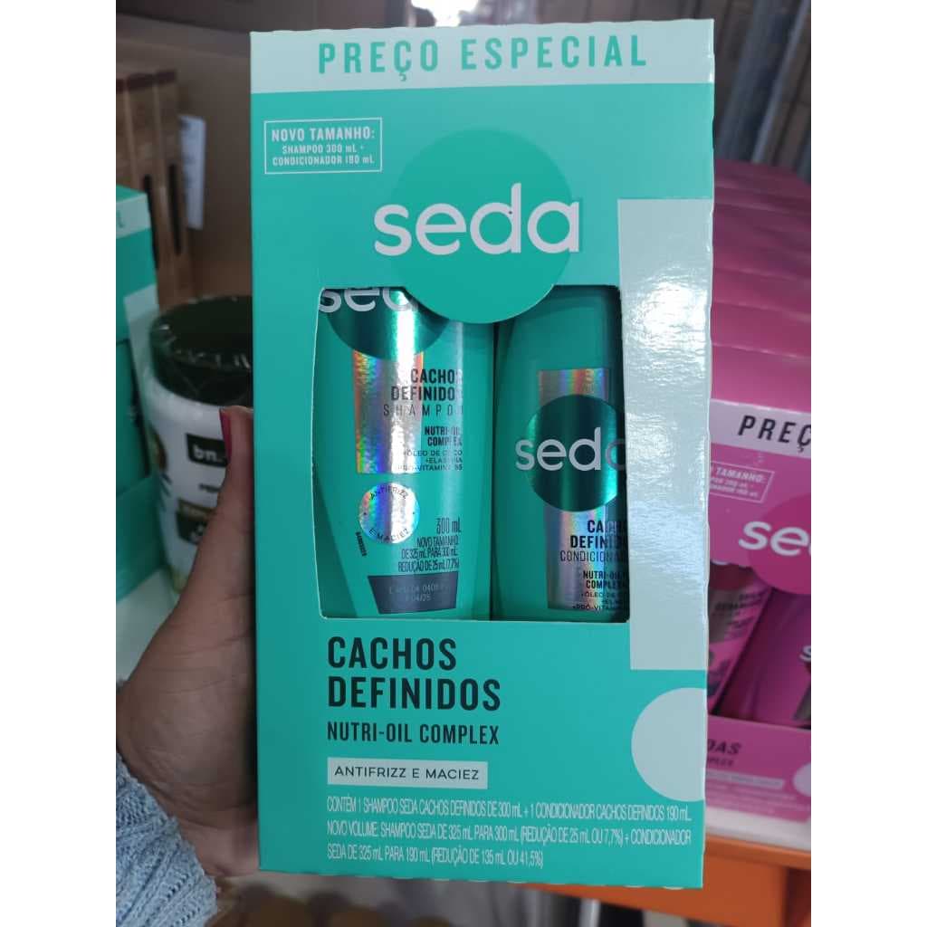 Kit Seda Cachos Definidos Shampoo 300ml + Condicionador 190ml
