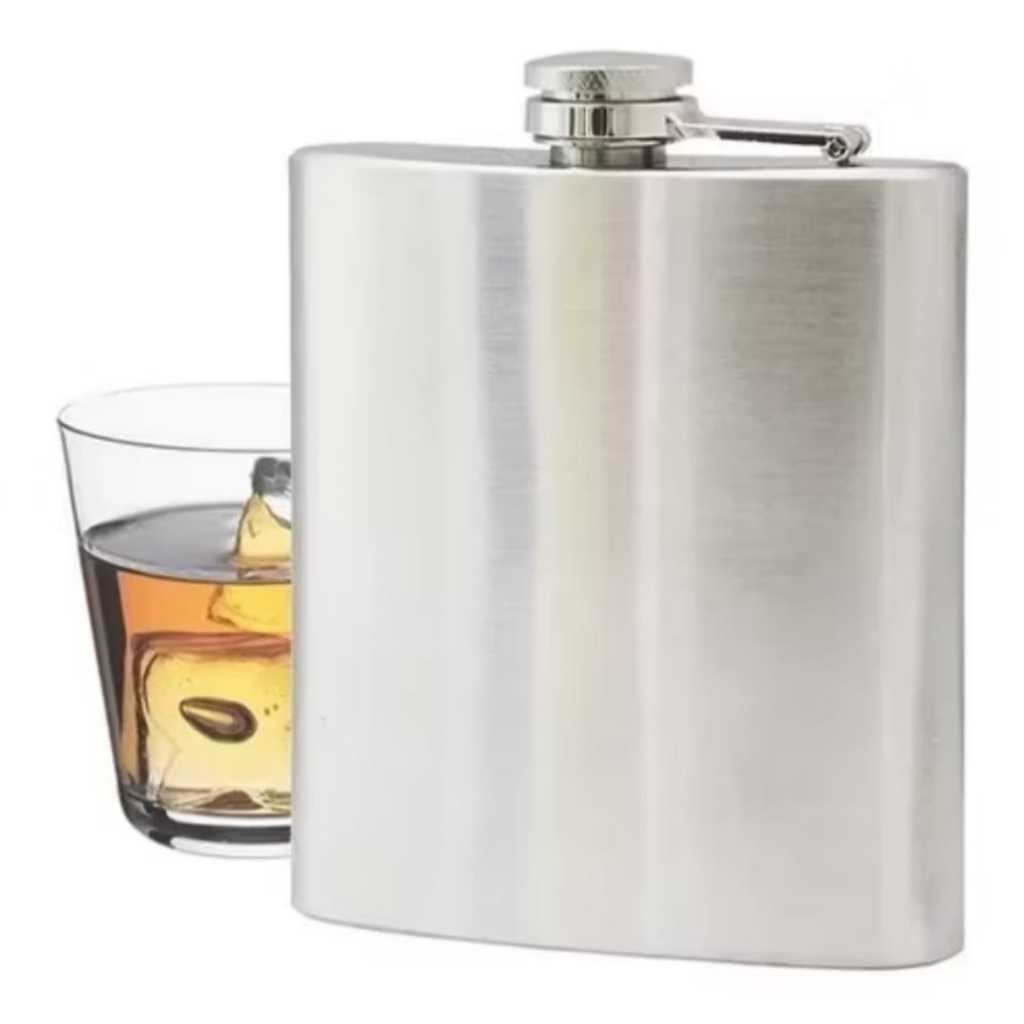 Cantil Inox 230ml - Frasco Portátil para Bebidas Alcólicas, Leve e Durável