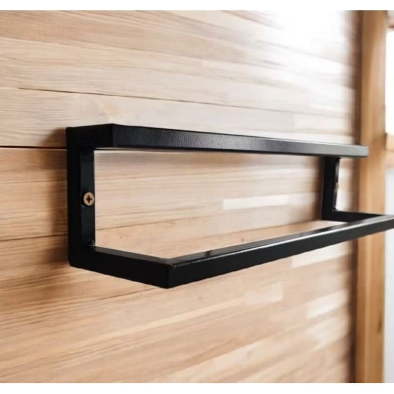 Porta toalhas duplo de parede para banheiro.
