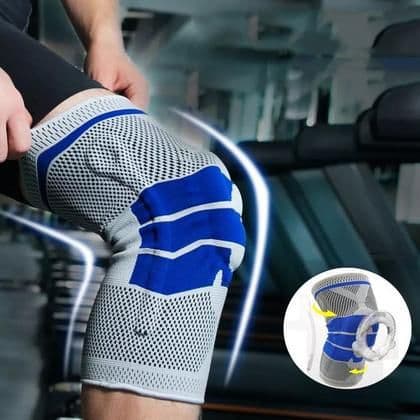 Joelheira Articulada Compressão Ortopédica Silicone Patelar