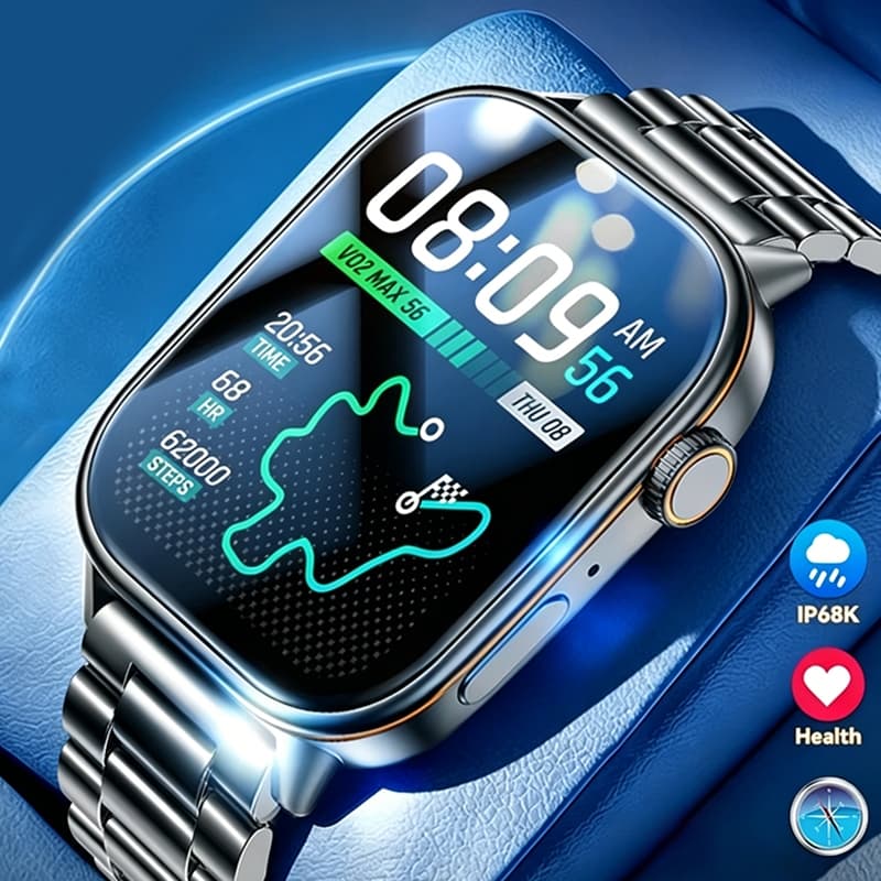 2026New Relógio Smartwatch Masculino Bluetooth Chamada à prova d'água relógio inteligente esportivo