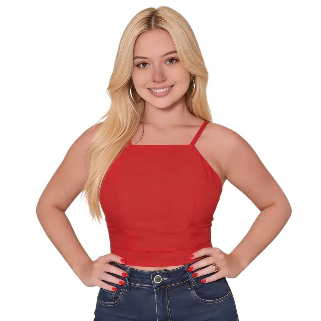 Cropped Frente Única 100% Viscose Amarrar Moda Gringa Estilo