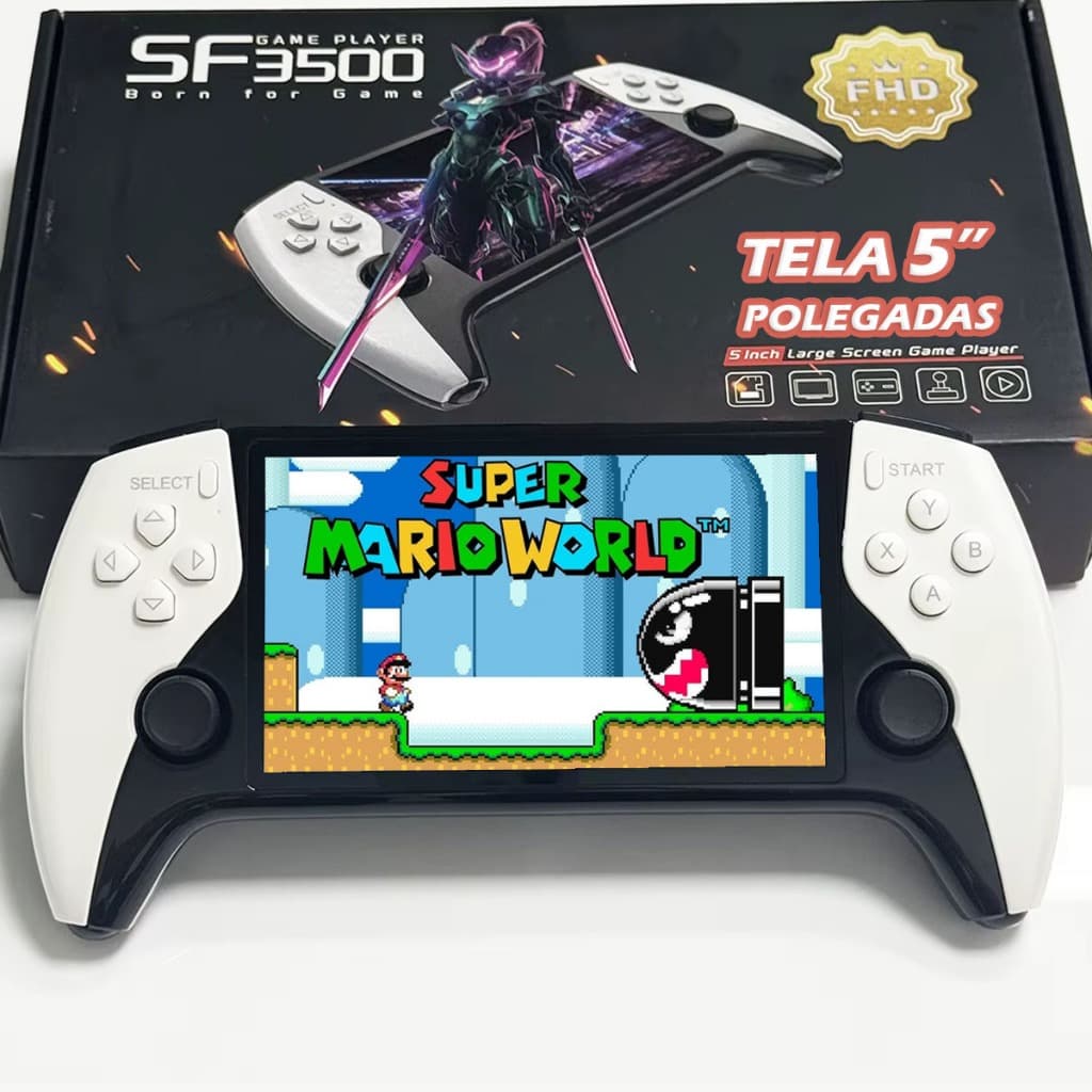 Videogame Playstation SF3500 Tela 5" - Conecta na TV com HDMI - 64gb cheio de jogos Mario Donkey Kong, Pokemon