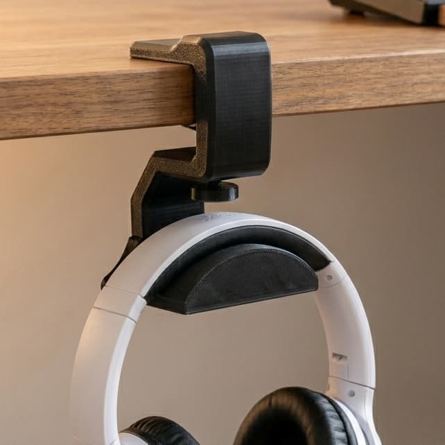 Suporte de Mesa Universal Ajustável para Headphone e Headset Gamer Design Minimalista Organizador