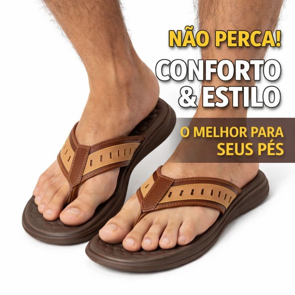 Chinelo Masculino Ultra Conforto Macio, Leve e Antiderrapante