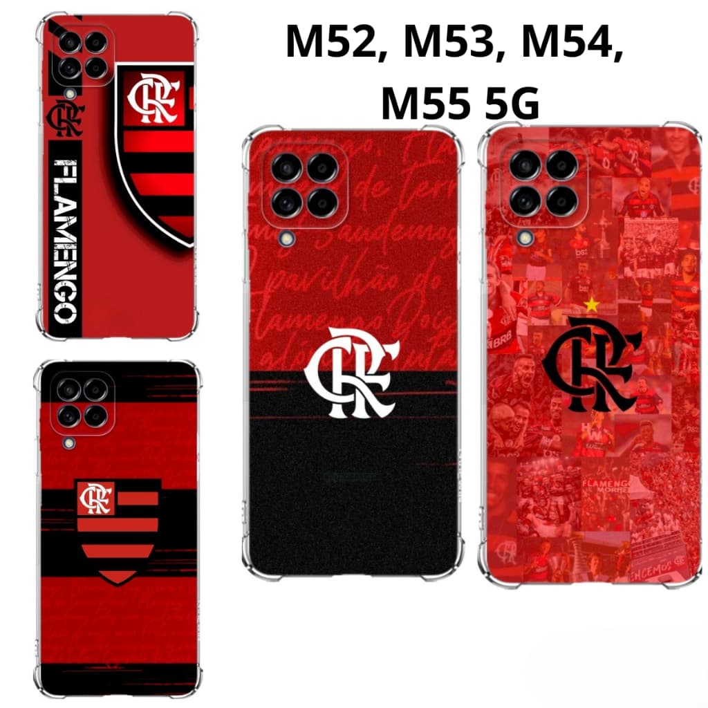COMPATÍVEL M52, M53, M54, M55 5G Capa Mengão Rubro Negro Capinha Case TPU  Inspirada Flamengo