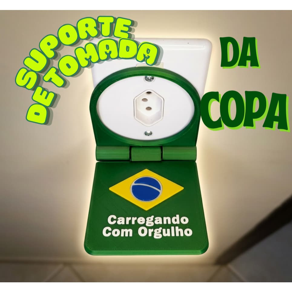 Suporte Celular Tomada PlugCel Horizontal Portátil – Para Carregador de Parede