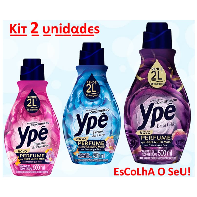 Kit c/ 2 Amaciante Concentrado YPÊ 500ml