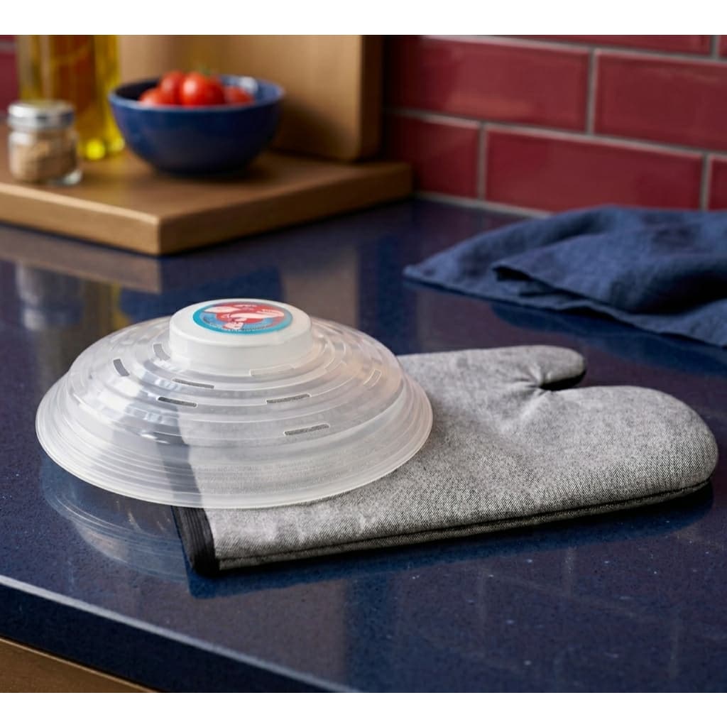 Kit Luva Térmica de Algodão + Tampa Para Micro-ondas 26cm Plástico Resistente Freezer