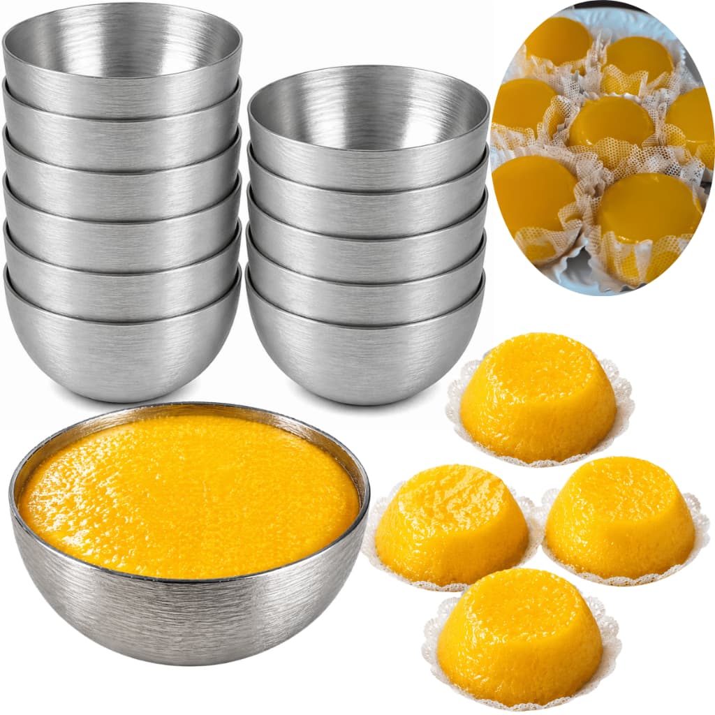 Kit 12 Forminhas Alumínio Nº2 para Quindim Assar Bolos Doces Redondas Forno Confeitaria
