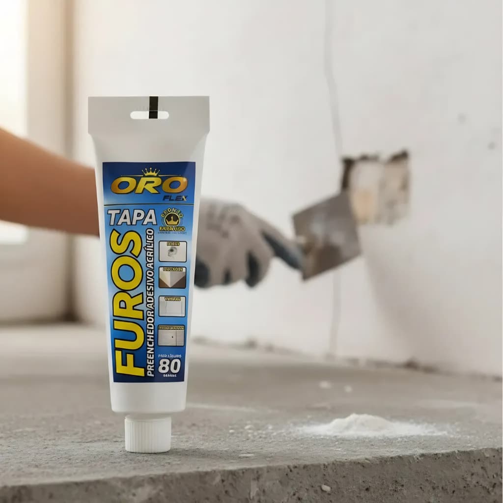 TAPA FURO EXTRA FORTE 80g Reparadora Parede Azulejo Fácil Aplicação Não Racha Cores OROFLEX