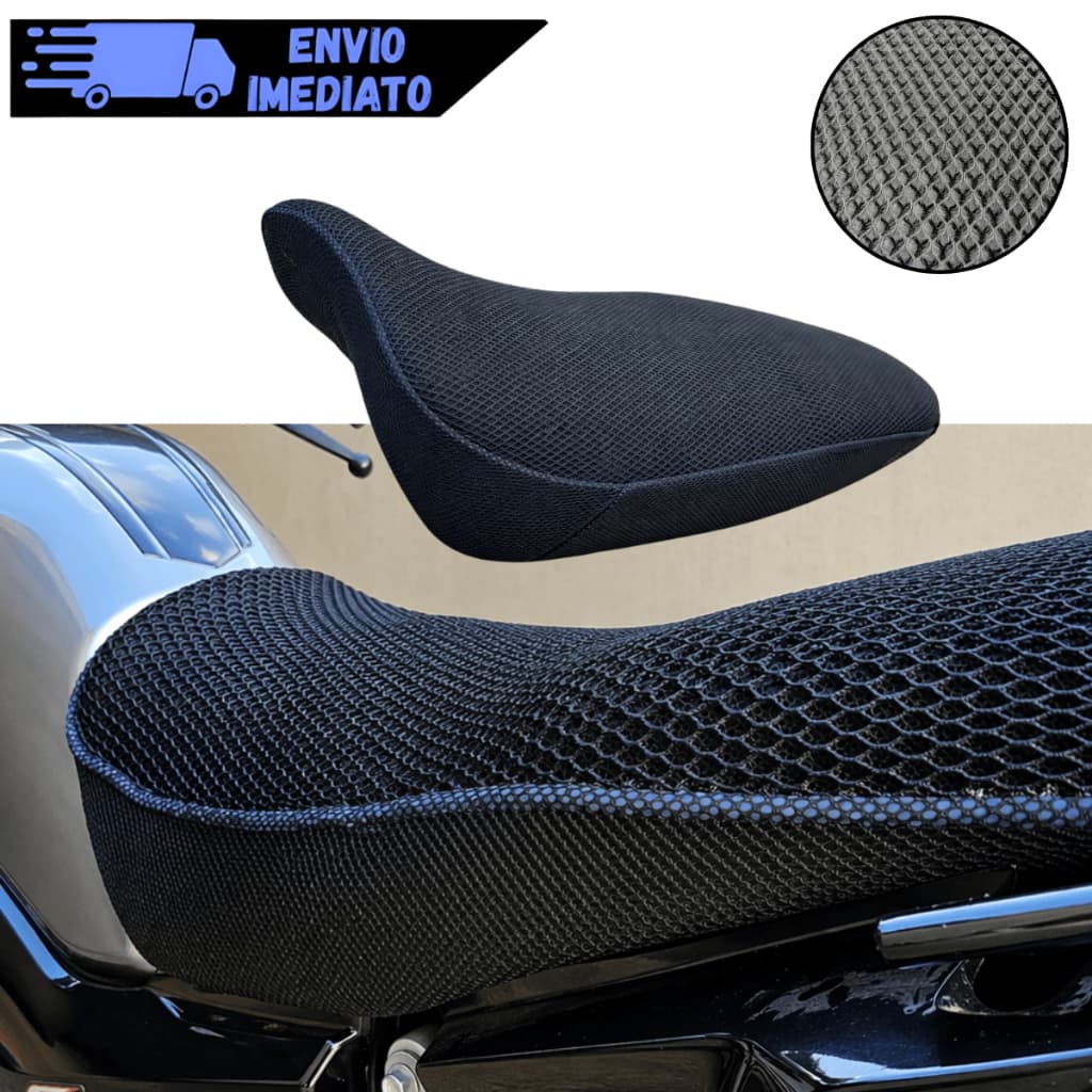 Capa Protetora Nylon para Banco de Moto Preta Universal Proteção Térmica Durável Honda Yamaha Suzuki Mottu Bis Fan Titan