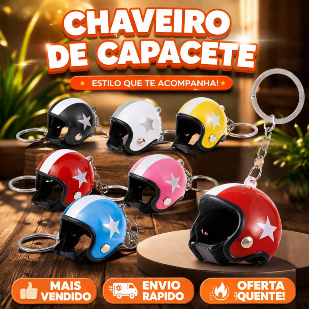 1Pç Chaveiro Capacete Automotivo/Carro/Moto Decoração Motocicleta Porta Chaves Criativo