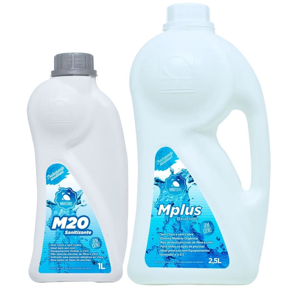 Kit M20 + Mplus Tratamento Spa sem Cloro Maresias Piscina