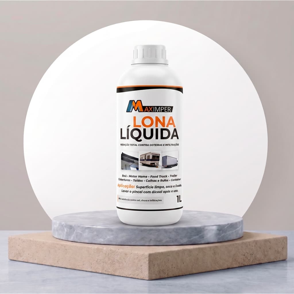 Lona Líquida Impermeabilizante p/ Motorhome Caminhão Food Truck Construção Proteção Resistência 1L-
