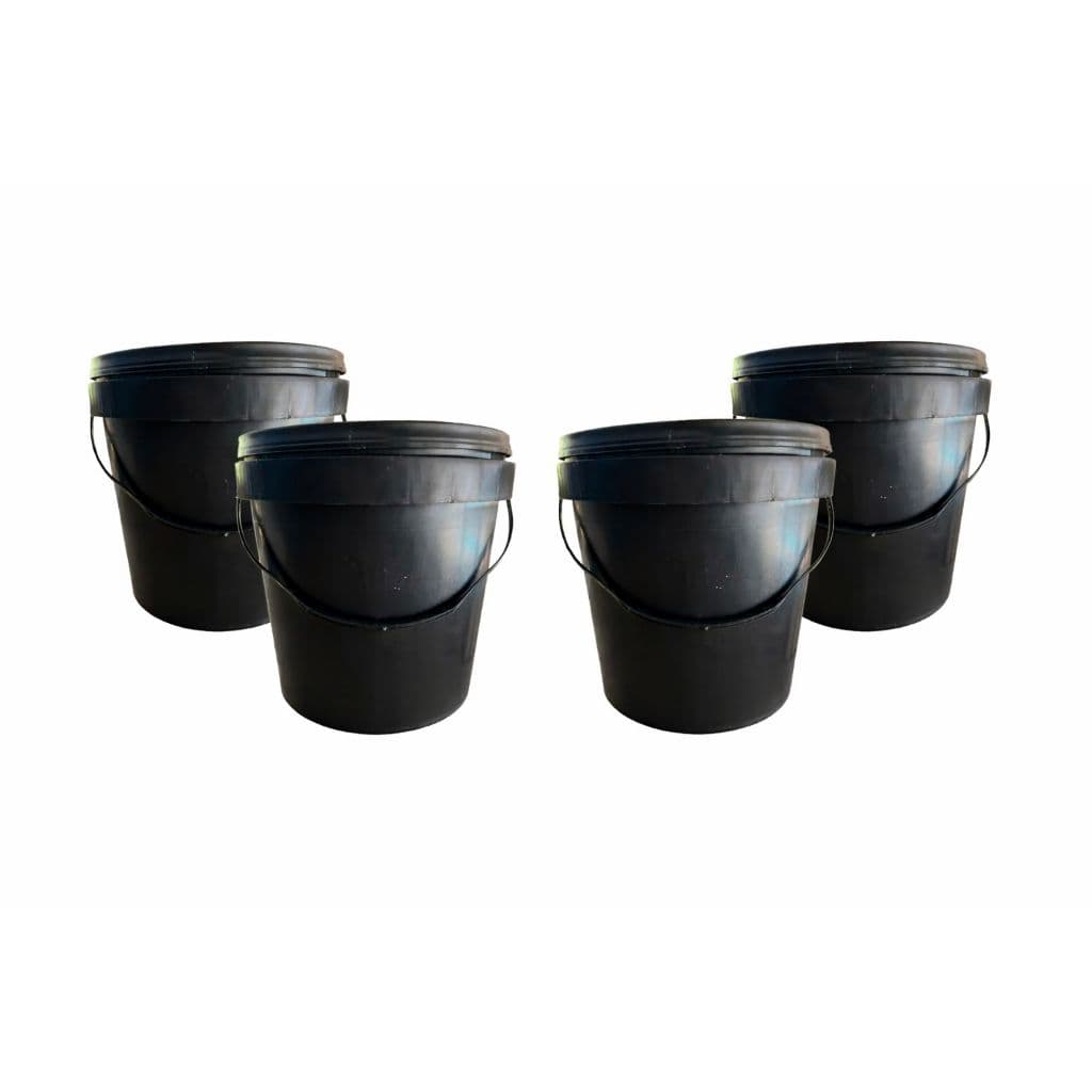 Kit com 4 Baldes 4 litros Com alça Tampa e Lacre Super Resistente Durável  Atacado
