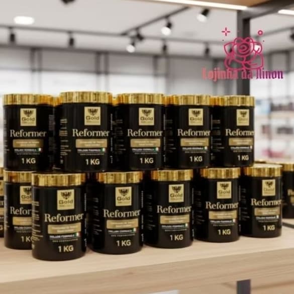 6 POMADA REFORMER 1KG PARA TRANÇAS GOLD SHOW GOLD SHOW