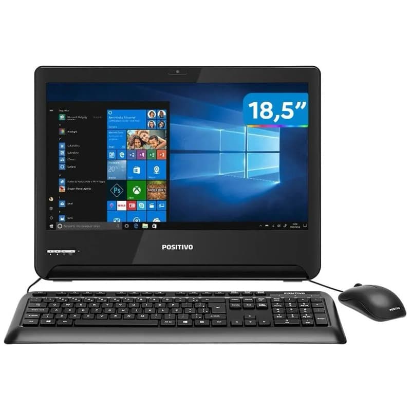 Computador All in One Positivo Union UD3532 Intel Dual Core 4GB 32GB LED 18,5" Windows 10