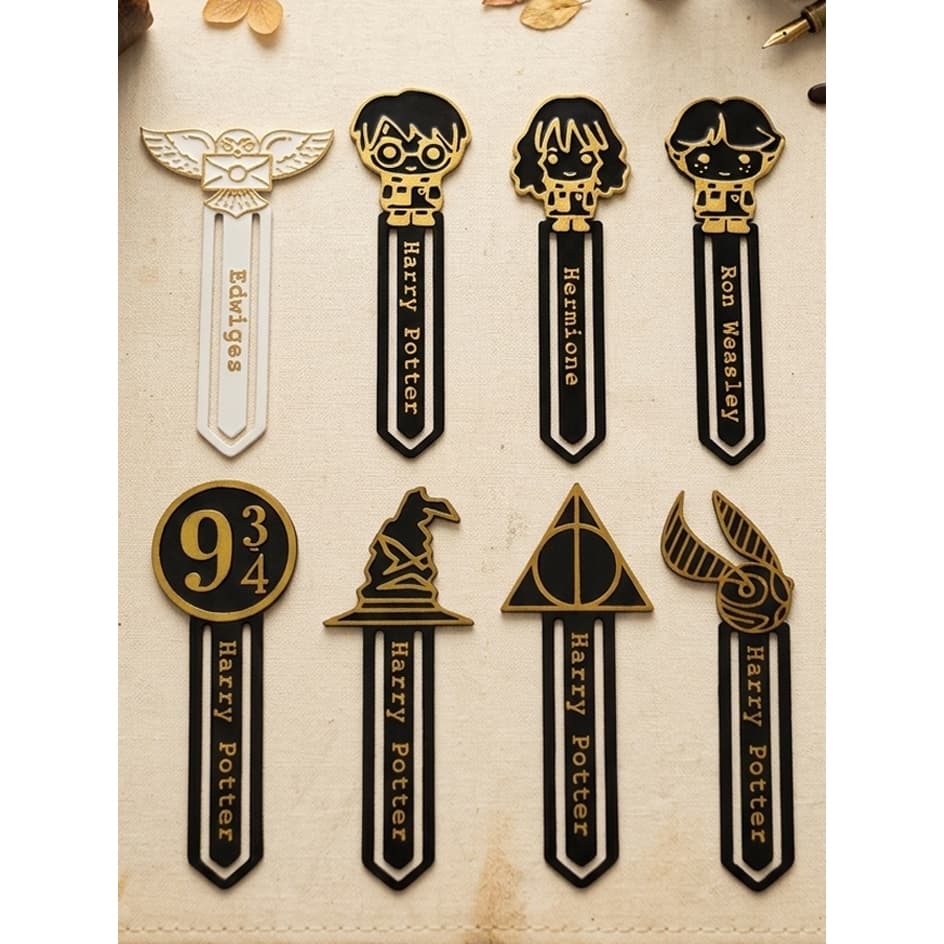 Marcadores de Página Potter Kit 4 Unidades 13cm Presente Geek Leitura