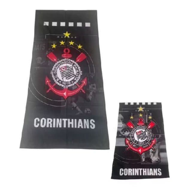 KIT TOALHA DE BANHO E TOALHA DE MÃO OU ROSTRO DIVERSOS TIMES PAULISTA