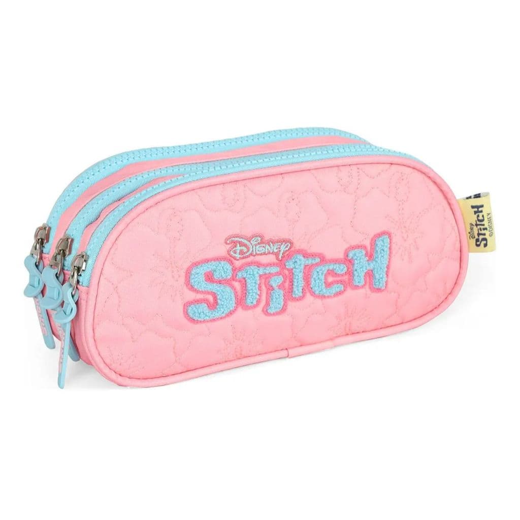 🎀✨ Estojo Triplo Stitch Pelúcia Lilás Infantil Luxcel ✨🎀