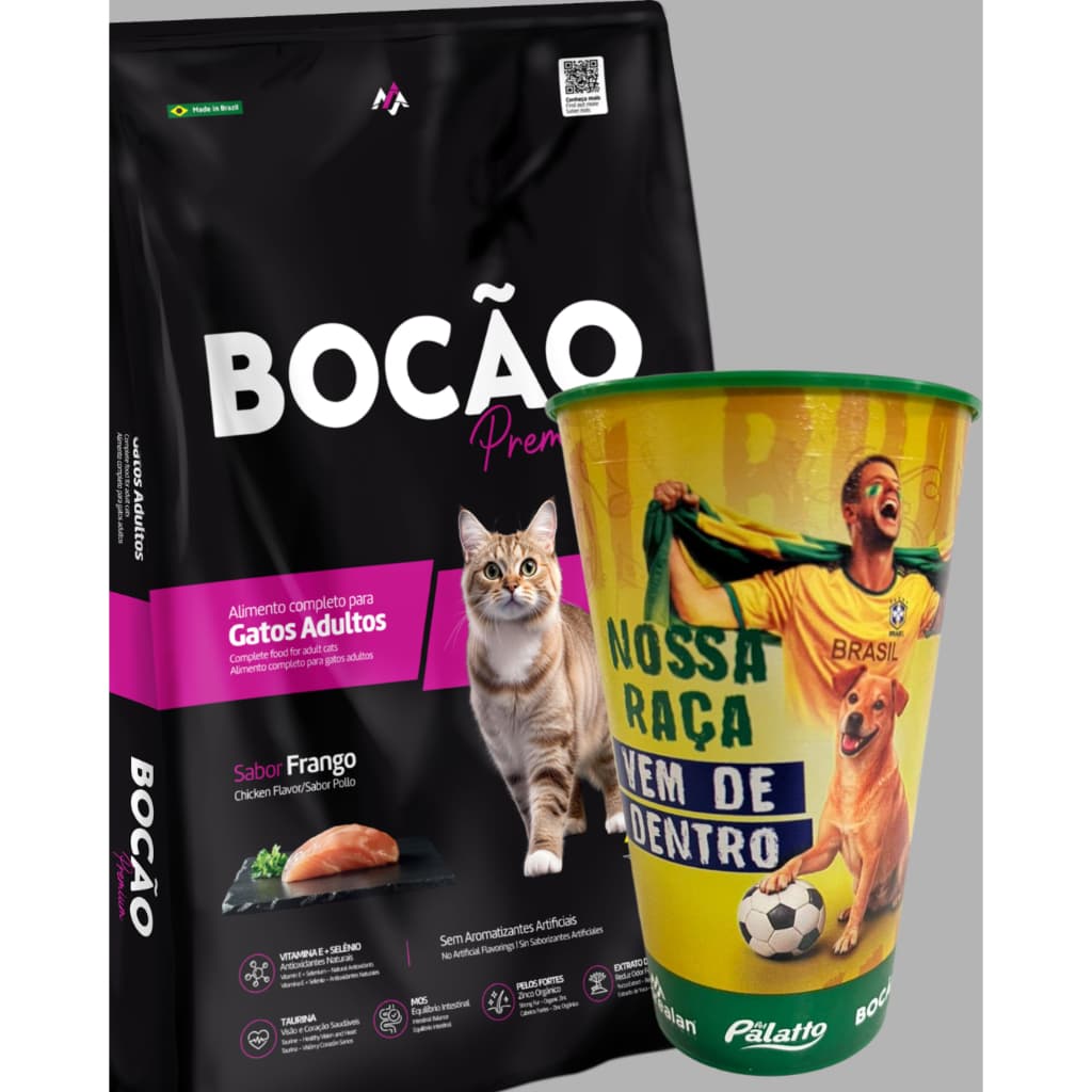 RAÇÃO BOCÃO PARA GATOS ADULTOS COM NUGGETS - 10KG