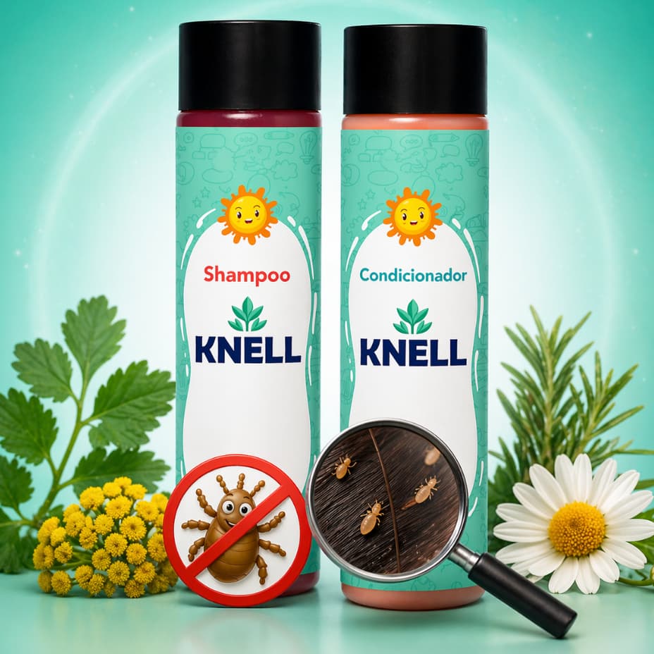 Kit Knell - Auxilia no Tratamento e Prevenção Contra Piolhos e Lendeas