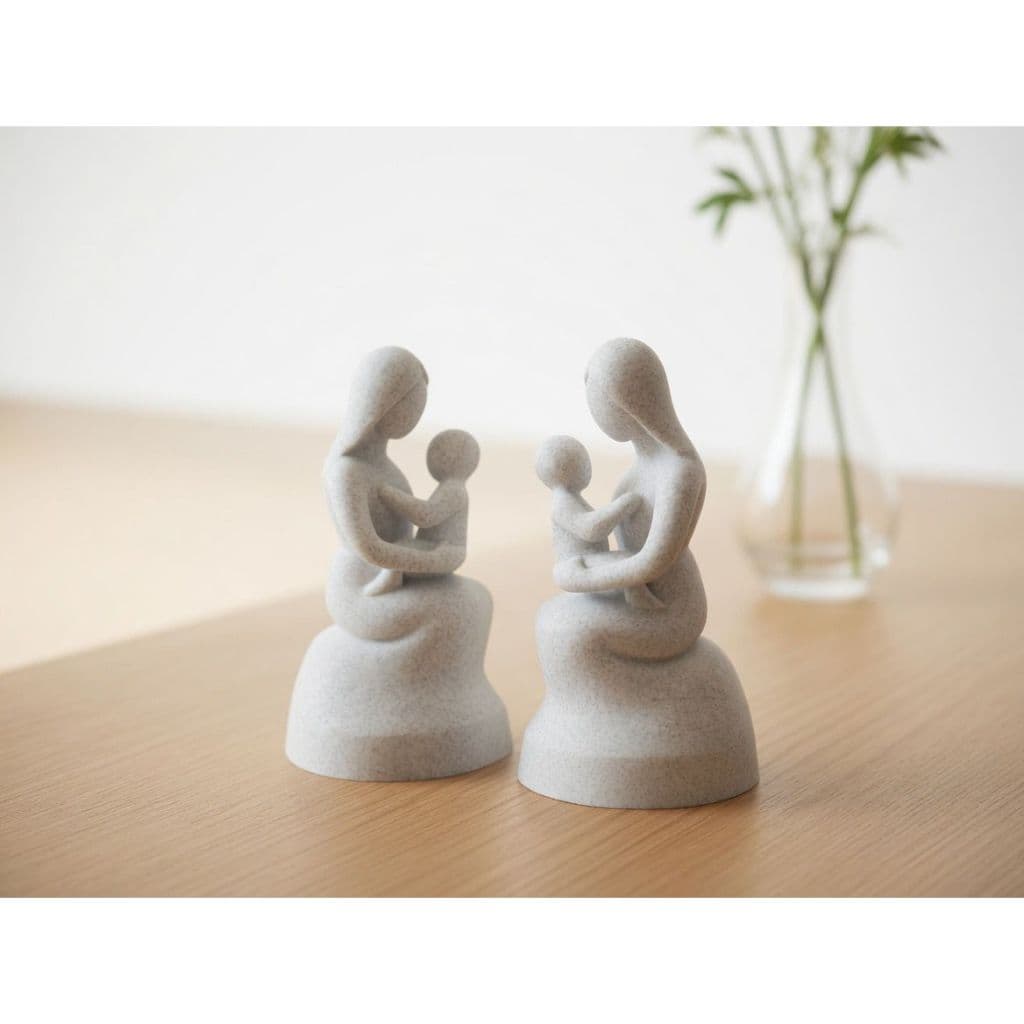 Escultura Decorativa Mãe e Filho Dia das Mães Decoração Impressão 3D