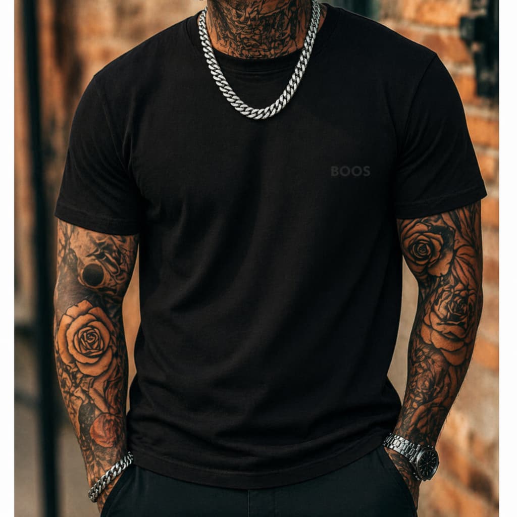 Camiseta Masculina 100% Algodão Premium Camisa Tom Sobre Tom Lançamento