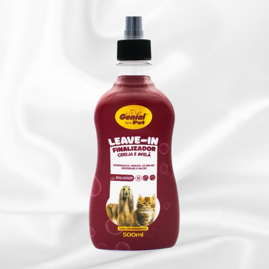 Leave-In Finalizador Cereja e Avelã Cães e Gatos - Genial Pet