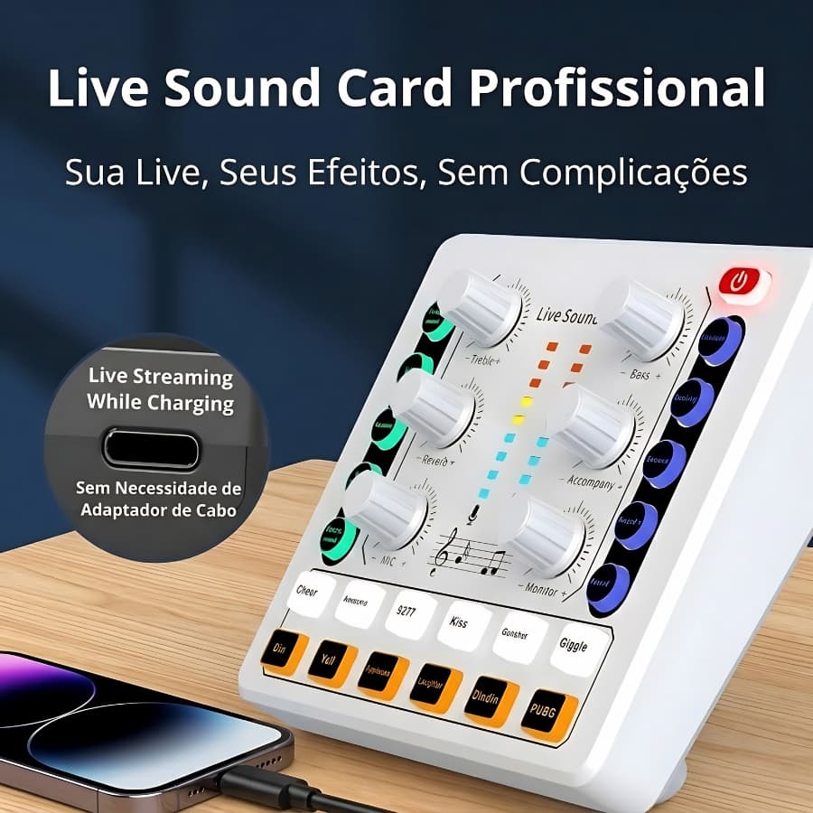 Mini Mesa de Som Portátil MPS-001 Microdinâmica Placa de Mixagem Para Transmissão Ao Vivo Possui Vários Efeitos Sonoros