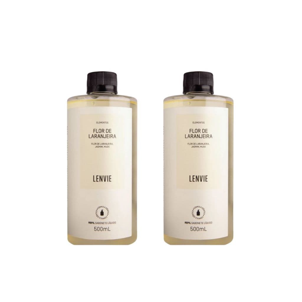 Kit 2 Refil Sabonete Líquido Lenvie Flor Laranjeira 500ml