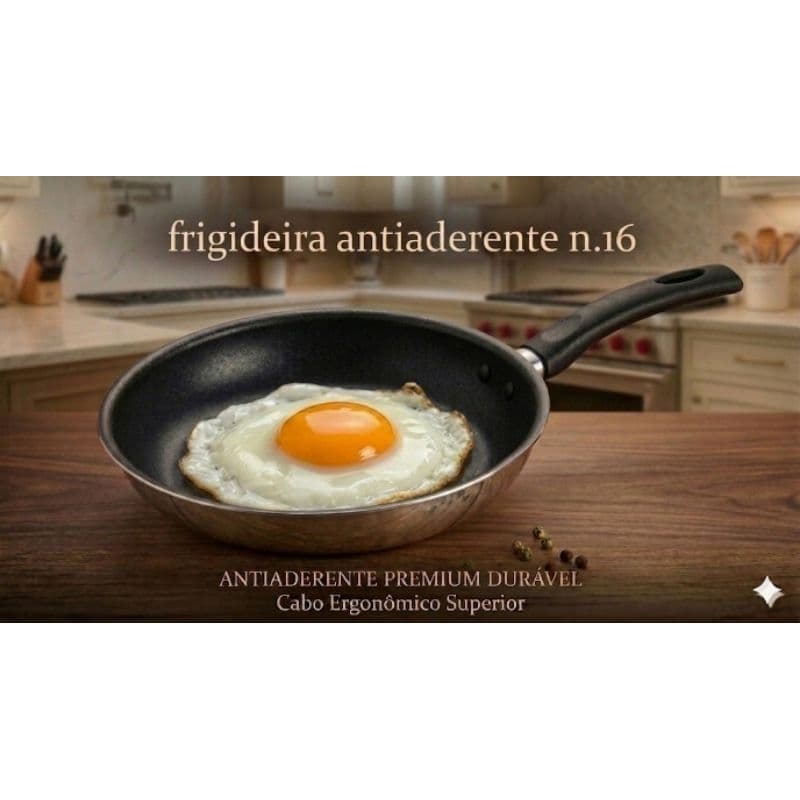 Frigideira Antiaderente Preto n.16