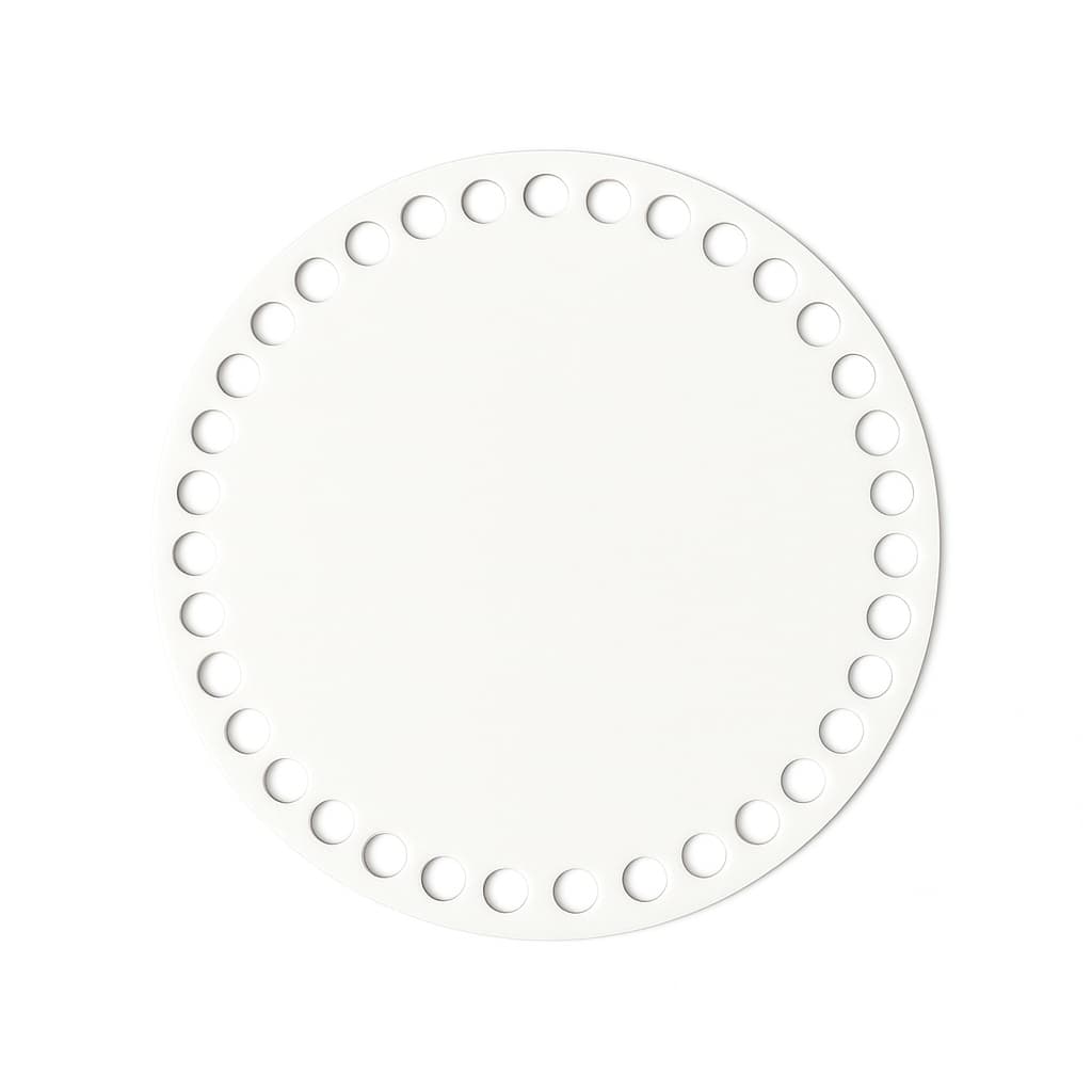 Kit 10 Base Redonda 20 cm MDF BRANCO para Cesto Crochê Fio de Malha