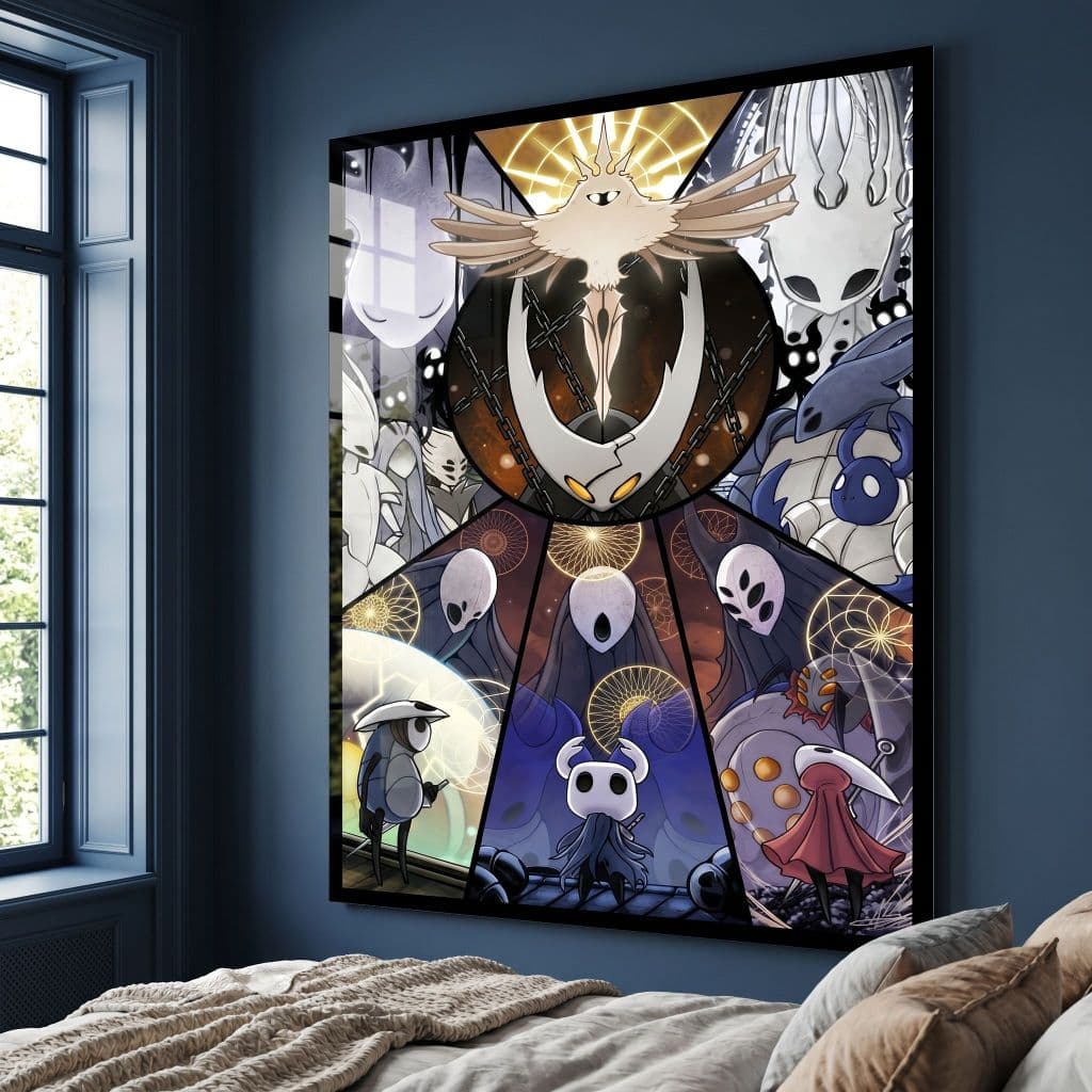 Quadro Parede Decorativo Moldura Hollow Knight Capa Jogo Luxo Poster 1 Peça Vários Modelos