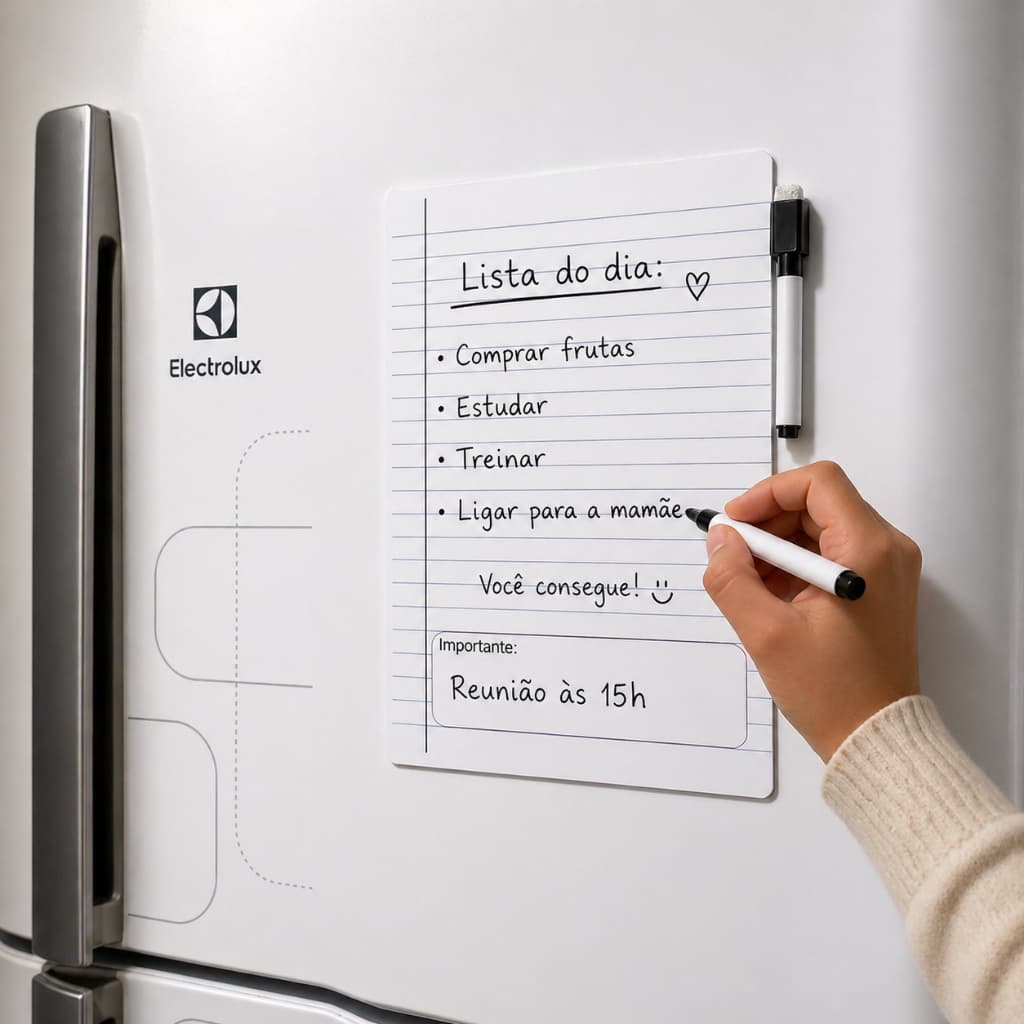 Lousa Magnetica folha de caderno Para Anotações Mais Caneta Para Quadro Branco