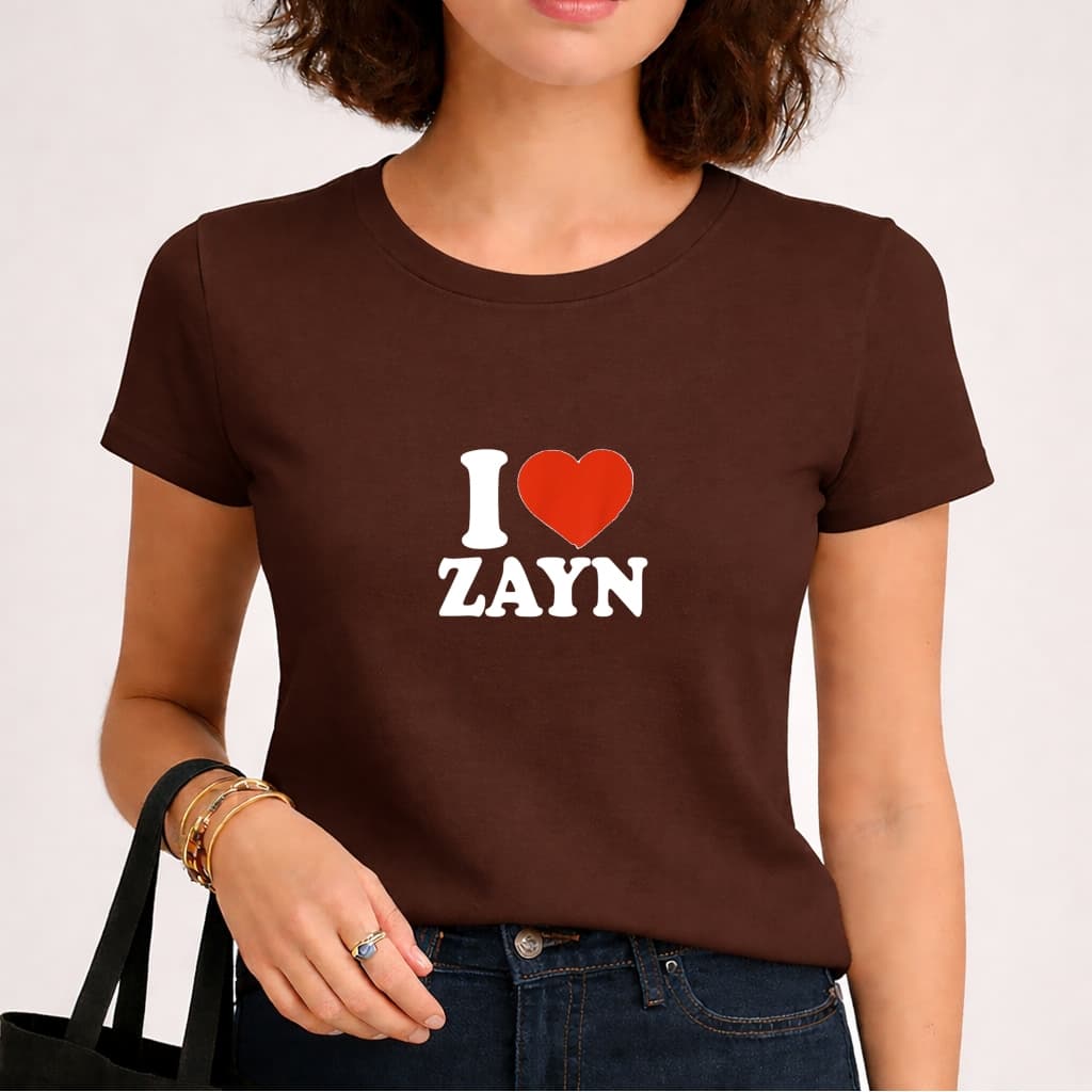 Camiseta Blusinha Babylook Feminina I Love Zayn Malik Tendencia Banda Cantor 100% Algodão