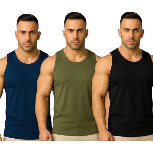 Kit 3 - Regata Esportiva Masculina Dry Fit Treino - Brousse