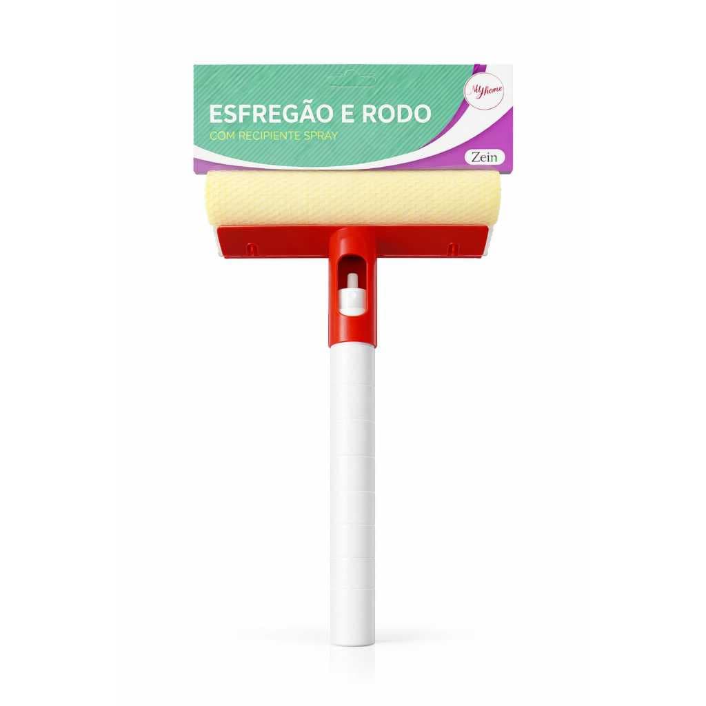 Esfregão e Rodo com Recipiente Spray - Limpeza Prática e Eficiente!