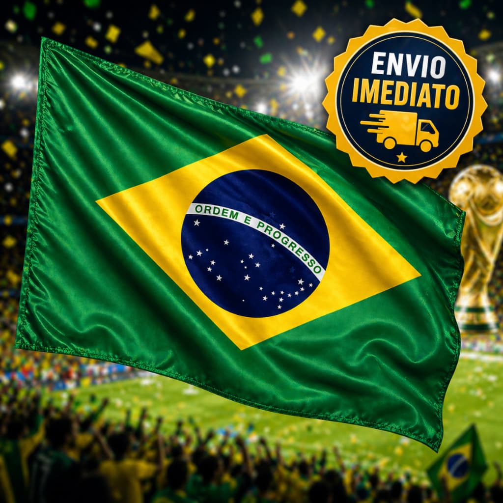 Bandeira do Brasil 60x90cm/90cmx1,45M Decorativo Torcida Para Copa do Mundo Poliéster Grande