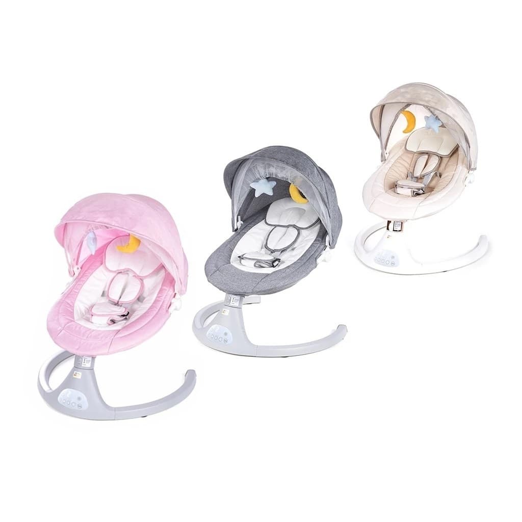 Cadeira de Balanço Elétrica para Bebê Cinza - Conforto, Segurança e Portabilidade