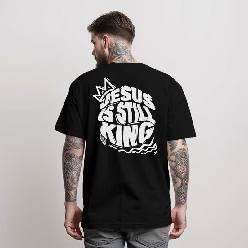 Camiseta Jesus is still king T-Shirt Masculina Camisa Manfinity Street Wear