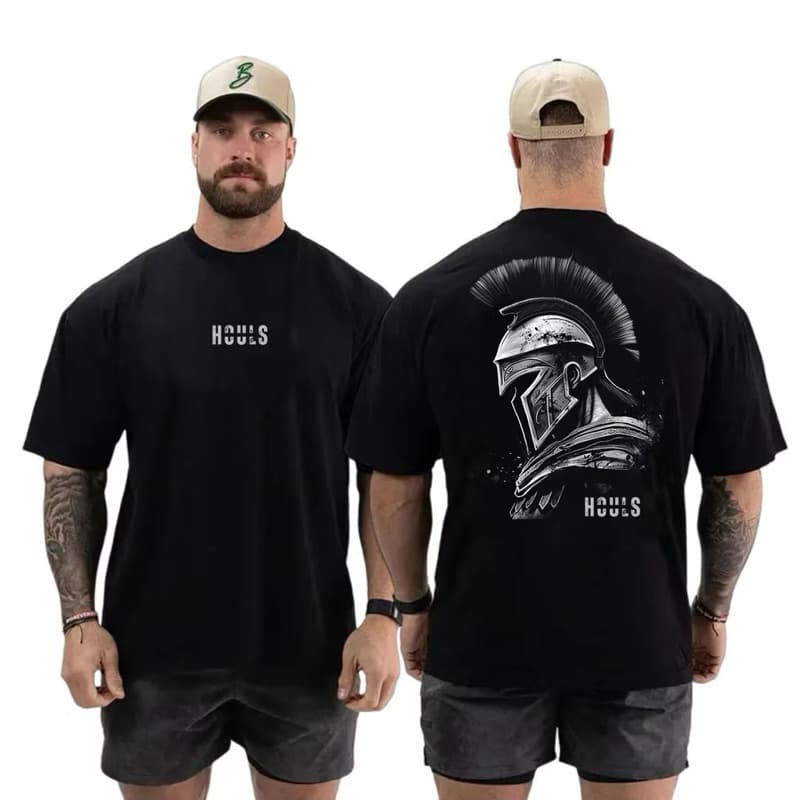 Camiseta Oversized Spartano Musculação Grande Algodão Streetwear Treino Academia
